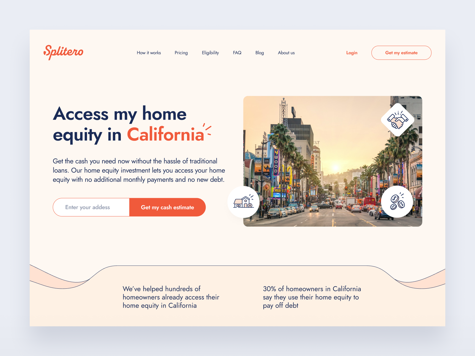 Splitero Website graphic design header landing page webdesign website