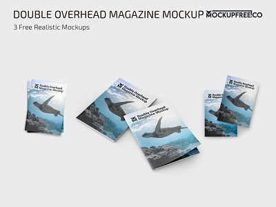 Free Double Overhead Magazine PSD Mockup cover design free magazine magazines mock up mock ups mockup mockups photoshop product psd template templates