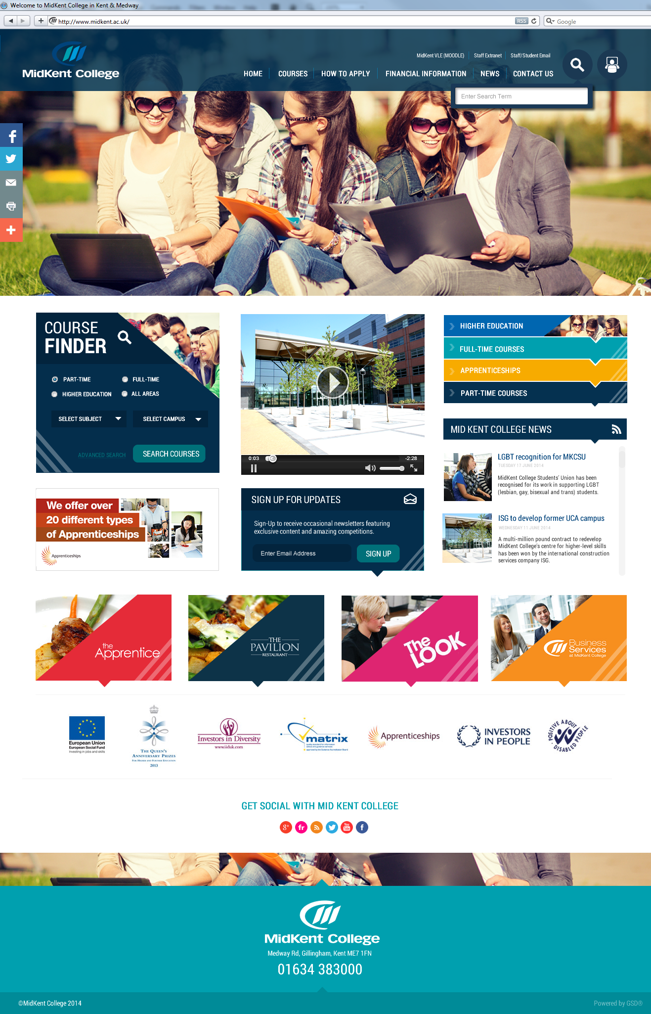 MidKent College, 2014 - GSD pitch visuals wordpress