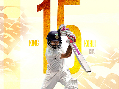 All hail the KING adobe photoshop athletics cricket design fan art graphic design poster sports design virat kohli