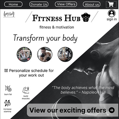 Fitness Web Design design fitness web design ui web design