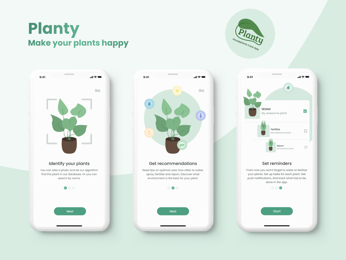 Houseplants Care App by Kate Gaibor on Dribbble