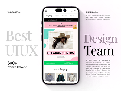 Home page For fashion and clothing ecommerce app animation app branding design ecommerce fintech illustration medical project saloon tele medicine telehealth ui uikit ux web