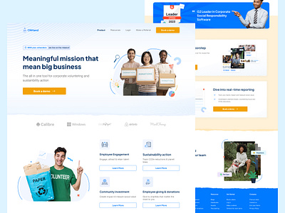 OnHand Website Re-Design Concept branding corporate volunteers dailyui design logo typography ui ux web design website websitedesign