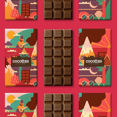 Cocottes - Package Design brandidentity branding chocolate coco creative design food graphic design illustration logo minimal vector visual design