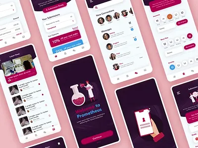 Prometheus App figma icon illustration mobile app ui ui ux