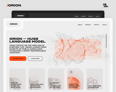 Orion — AI Website ai branding design desktop gpt minimal modern ui ux web