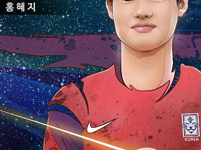 Korean Women's Football World Cup artwork - 홍혜지(Hong Hye-Ji) illustration illustrator kaze park kazepark 박승우 박승우 작가 스포츠 아트 스포츠 아티스트 스포츠아트 스포츠아티스트 아티스트 kaze park 아티스트 박승우 아티스트 카제박 여성 축구 그림 여성 축구 선수 여성축구 여성축구 그림 축구 그림 카제박 카제박 작가