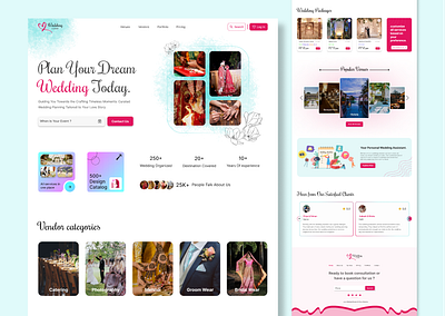 Indian Wedding Planner Web Design indian wedding planner landing page design ui ux web design wedding planner