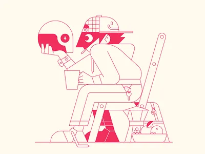 reflexion character design flat icon illustration illustrator logo ui vector waldek