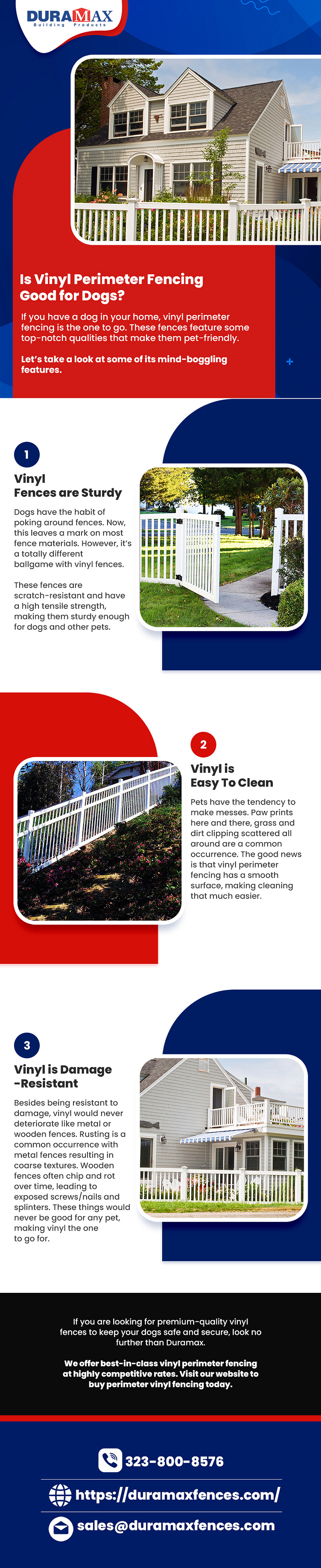 Is Vinyl Perimeter Fencing Good for Dogs? by Duramax Fences on Dribbble