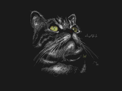 Scribble Art Cat art digital art drawing pen sketch sketches sketchy