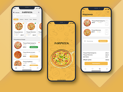 App for pizza restaurant app design graphic design ui uxui