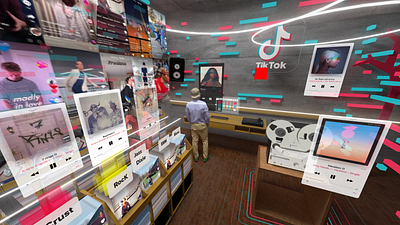 TikTok Virtual Shop concept app ar augmented reality concept design mockup spatialisation design tiktok ui user experience user interface ux virtual