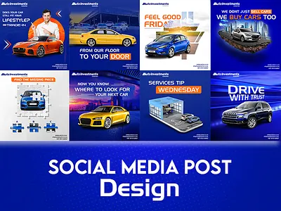 Car Ads | Creative Social Media Post | Instagram Ad advertiesing artworks branding car car ads car manipulation car web banner car webdesign concept facebook ads fb ads gradient graphic design illustration instagram post modern design social media post typography web banner