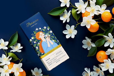 Floraccia: Fine Tea Packaging branding feminine fine tea fruits graphic design illustration luxurious packaging tea