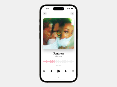 Music Player App aesthetics animation app background design details ios landing page logo mobile app music serif simple ui user interface vector