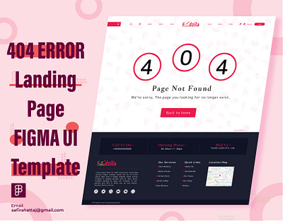 404 Error Landing Page animation branding design graphic design illustration logo typography ui ux vector