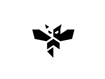 Bee concept bee bold branding flying geometric hornet logo logodesign modern negative space