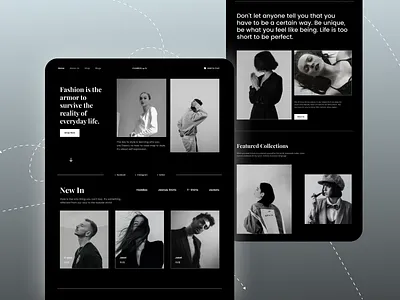 Website_Fashion Store design fashion landing page ui ux website