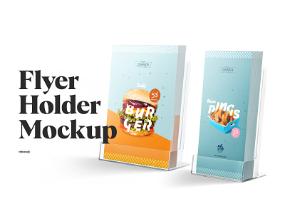 Flyer Holder Mockup brochure download flyers mockup pamphlet plastic psd tray