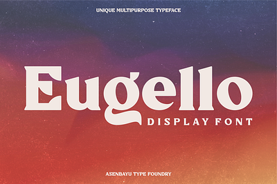 Eugello Display Font branding creative design display font graphic illustration logo retro typeface typography