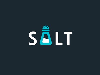 Salt Logotype brand branding clever creative identity lettering logo logotype minimalist modern salt salt shaker salty seasoning simple smart technology typography unique wordmark