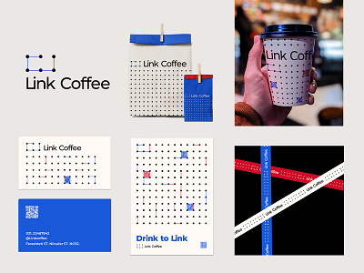 Link coffee shop visual identity brand identity branding coffee des design graphic design logo logo design symbol typography visual design visual identity wordmark