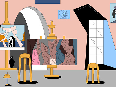 Picasso workshop animation branding design graphic design illustration motion graphics vector