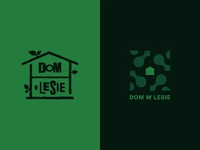 House in the woods (Dom w Lesie) logo design brand branding design geometry house icon lettering logo logotype sign woods
