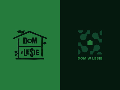 House in the woods (Dom w Lesie) logo design brand branding design geometry house icon lettering logo logotype sign woods
