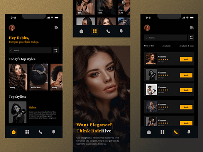 Hairhive design mobile app uiux