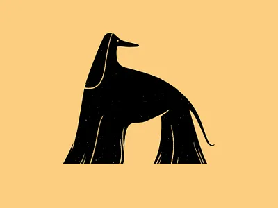 Afghan Hound afghan hound animal dog dog breed doggo drawing editorial illustration minimalism pets photoshop shape stylization stylized