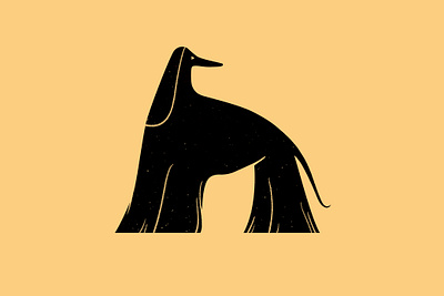 Afghan Hound afghan hound animal dog dog breed doggo drawing editorial illustration minimalism pets photoshop shape stylization stylized