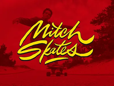 Mitch Skates calligraphy custom design flow handlettering identity illustration lettering logo mitch raw script signature skate surf type unique vintage