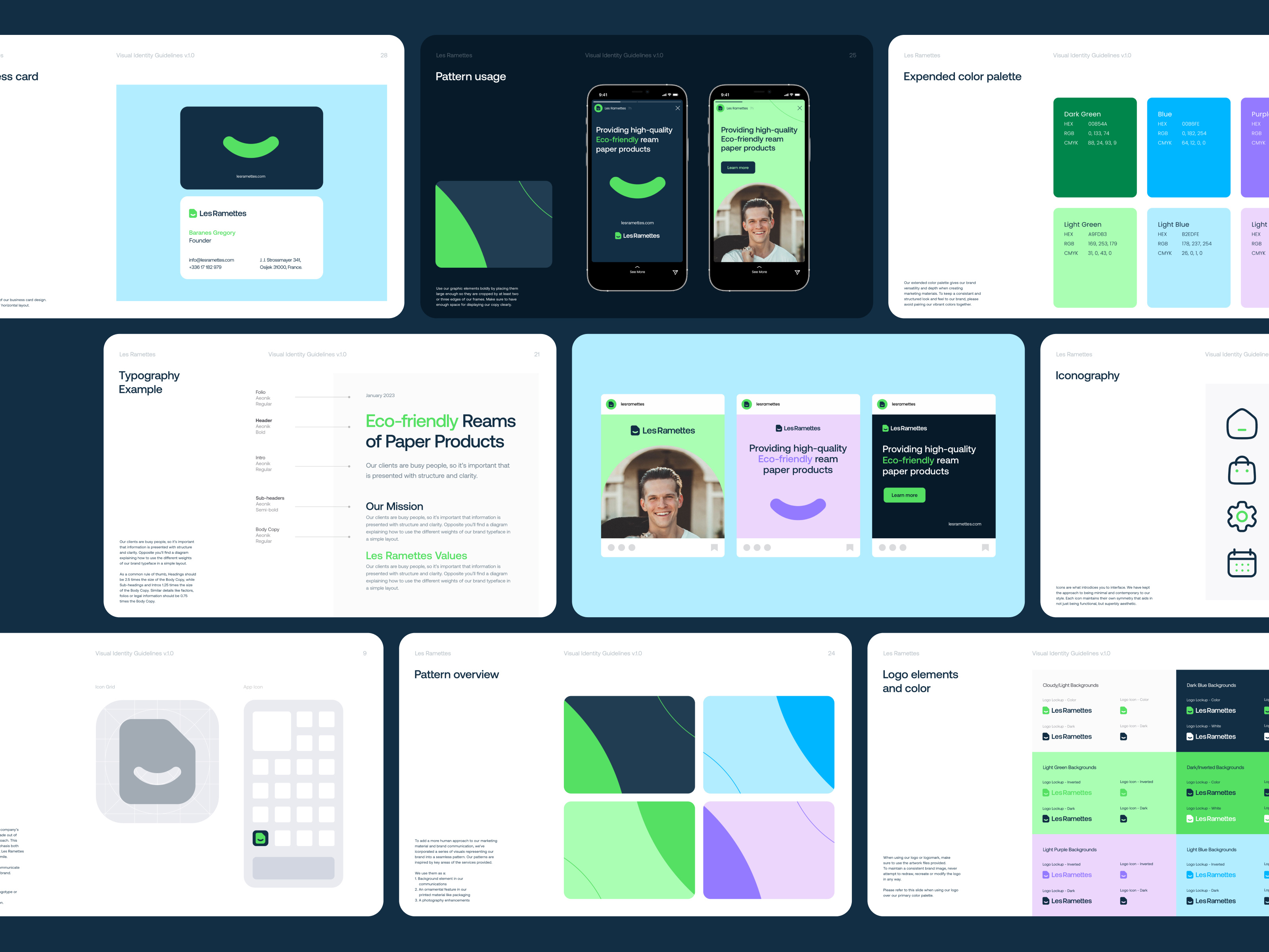 Les Ramettes - Visual Identity Guidelines agency brand brand book brand guidelines brand identity branding happy logo design logomark marketing outcraft product saas startup visual identity