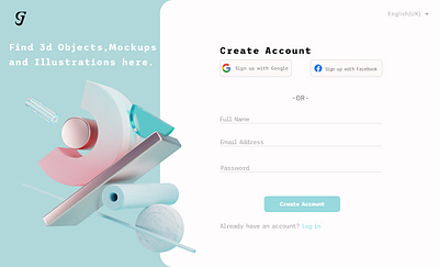 Sign up Page design graphic design ui ux