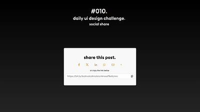 #010 of 100 / Prompt: Social Share #DailyUI