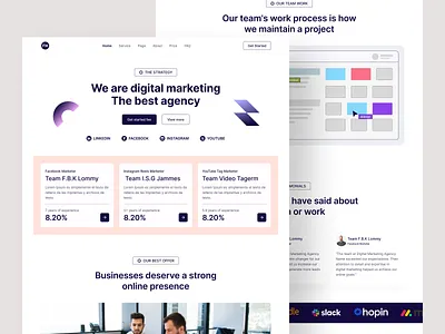 SaaS & Agency Landing Page agency agency landing page design ahmed tamjid branding design saas saas agency saas app saas design saas landing page saas ui saas website ui ui design uiux design