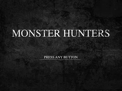 Monster Hunters Main Menu UX/UI Design design game gaming graphic design horror layout design logo photoshop playstation typography ui ux ux design