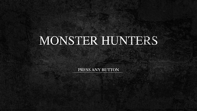 Monster Hunters Main Menu UX/UI Design design game gaming graphic design horror layout design logo photoshop playstation typography ui ux ux design