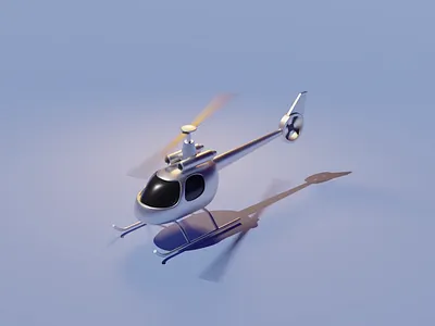 3D model - Helicopter 3d animation blender design