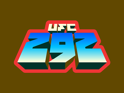UFC 292 illustration typography ufc
