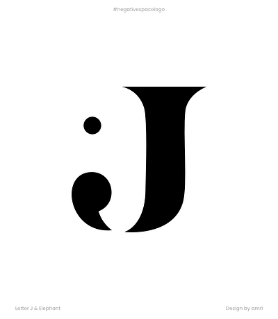 Letter J & elephant branding elephant gajah graphic design letter j logo logocombination logodesign logogram negative space negative space logo