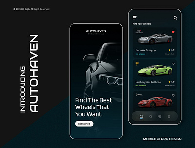 "AUTOHAVEN" Car Shop App Design app car app mobile ui design ui design uiux user experience user interface ux design