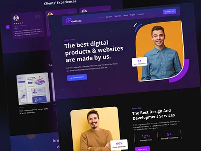 Personal Portfolio Website Landing Page artist branding creative designer portfolio development development portfolio figma graphic designer homepage landing page multipurpose portfolio personal portfolio personal site personal website photography portfolio design portfolio template presentation rkbabor ui