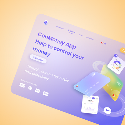 ConMoney App download Web branding design ui web webdesign website