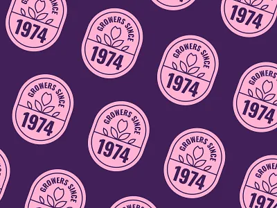 Growers Since 1974 branding design flowers illustration type typography wip
