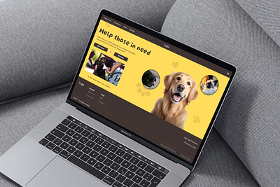 Landing Page Of The Animal Shelter Website animal shelter animals figma landing page shelter uiux web design website