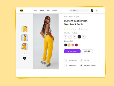 E-commerce detail page design ecommerce ui website